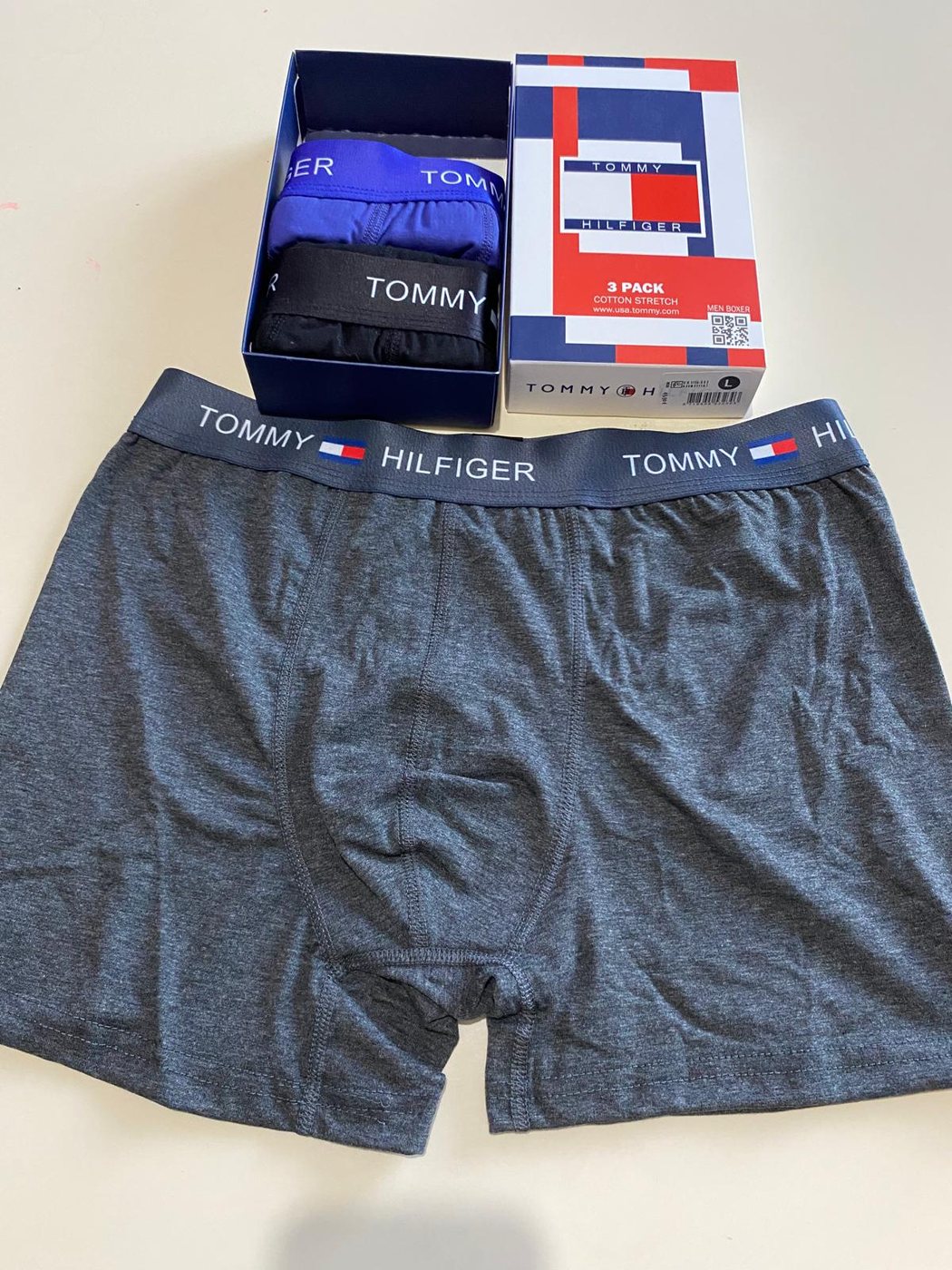 Erkek Gri Boxer Seti